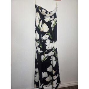 Lilly floral print formal strapless gown by Latiste